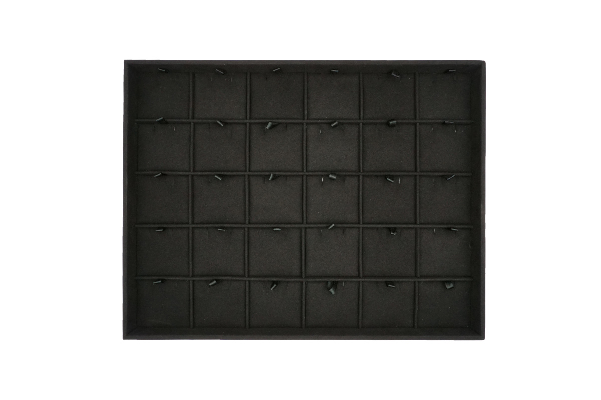 картинка Планшет "квадраты" под кулоны 31*24 черный бархат от Клио