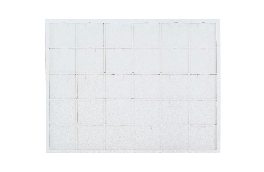 картинка Планшет "квадраты" под кулоны 31*24 белый кож. зам. от Клио