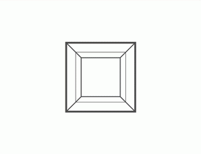 картинка Фианит бесцветный квадрат 6 x 6 от Клио