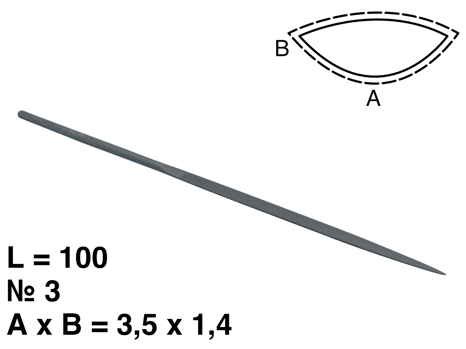 картинка Надфиль фогельцевый L=100 №3 от Клио