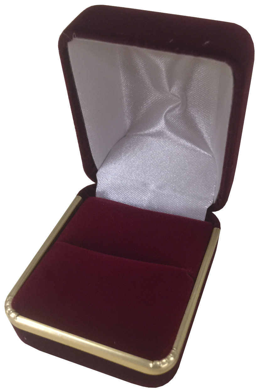 картинка ЖФУ-3В футляр с золотой каймой под Кольца, бордо от Клио