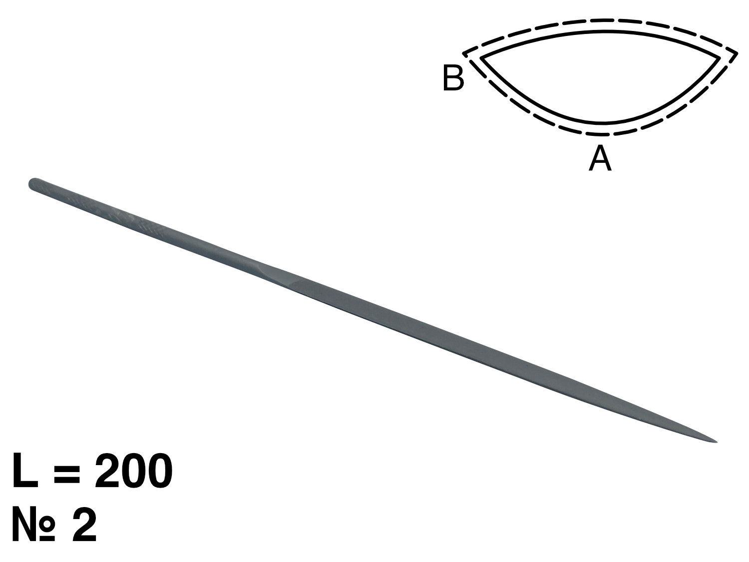 картинка Надфиль фогельцевый,  L=200мм, №2 от Клио