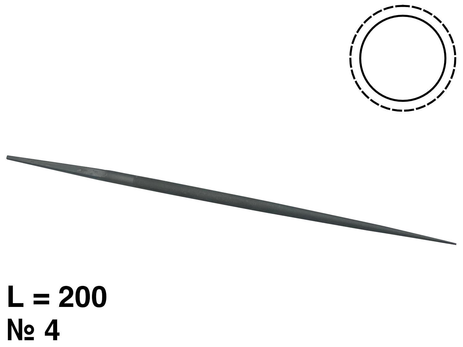 картинка VALLORBE НАПИЛЬНИК КРУГЛЫЙ L=200мм №4 от Клио