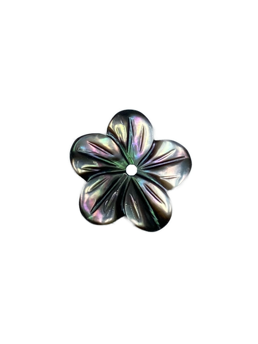 картинка Перламутровый цветок №8 черный d=10,0мм от Клио