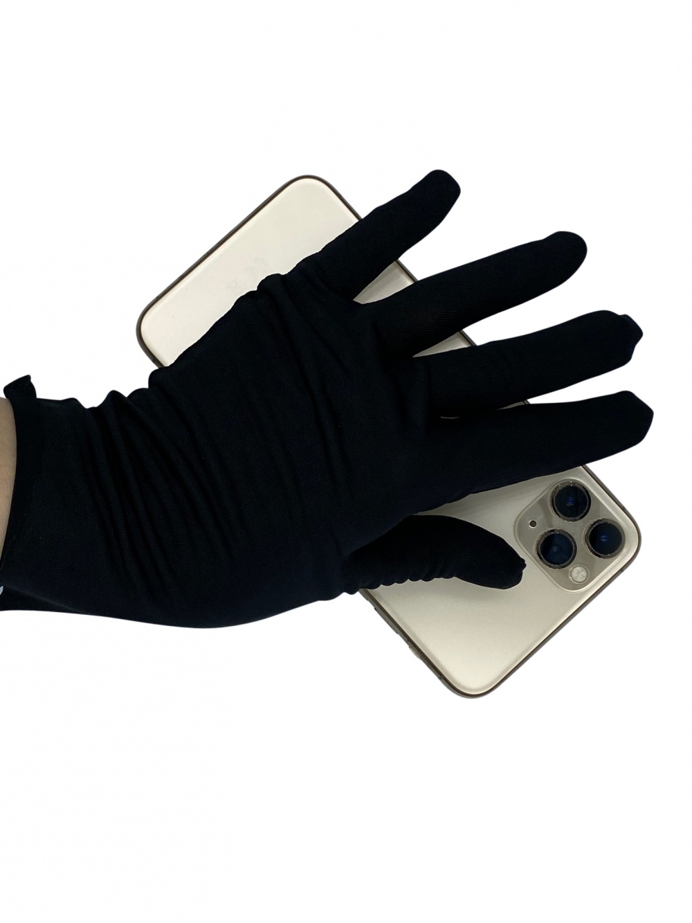 картинка Перчатки эластичные (для сенсорных экранов),черные S от Клио