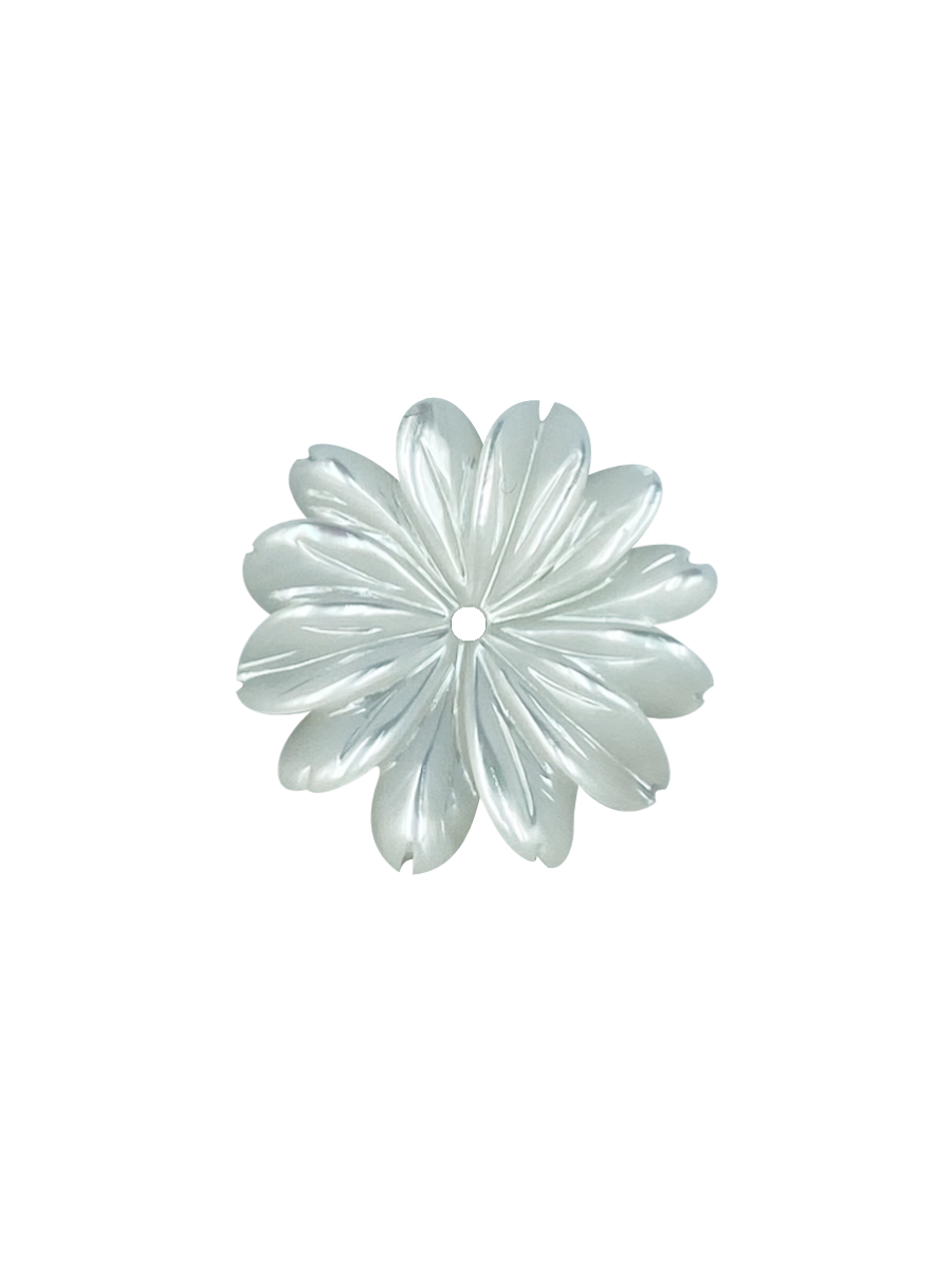 картинка Перламутровый цветок №2 белый d=14,0мм от Клио
