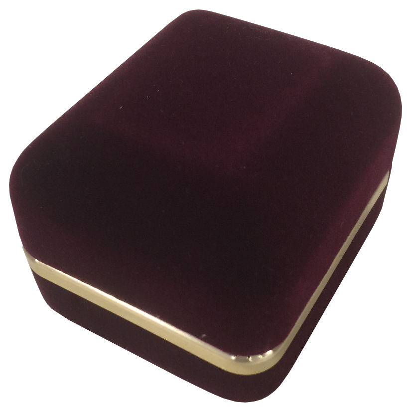 картинка ЖФУ-3В футляр с золотой каймой под серьги, бордо от Клио