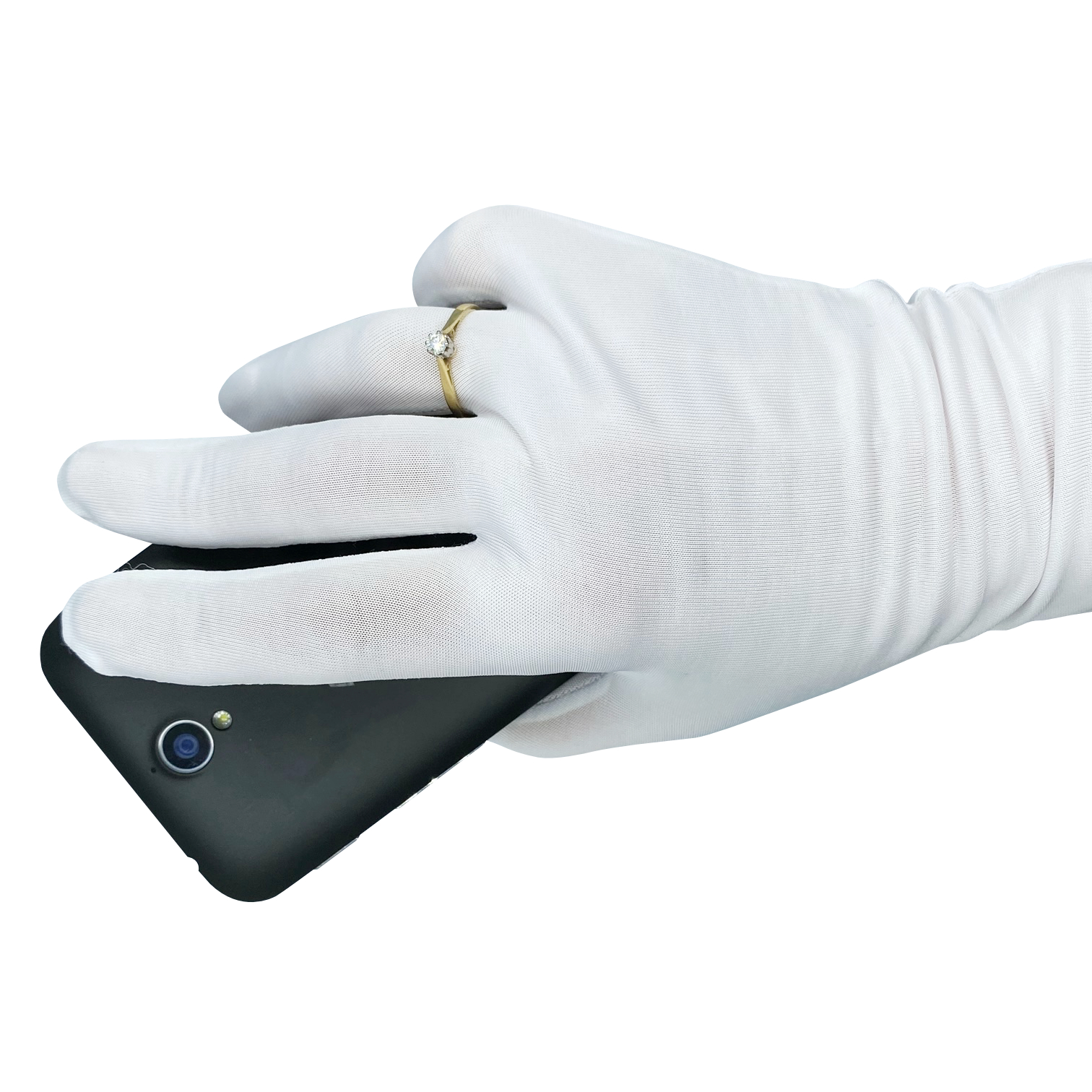 картинка Перчатки эластичные (для сенсорных экранов),белые,XL от Клио