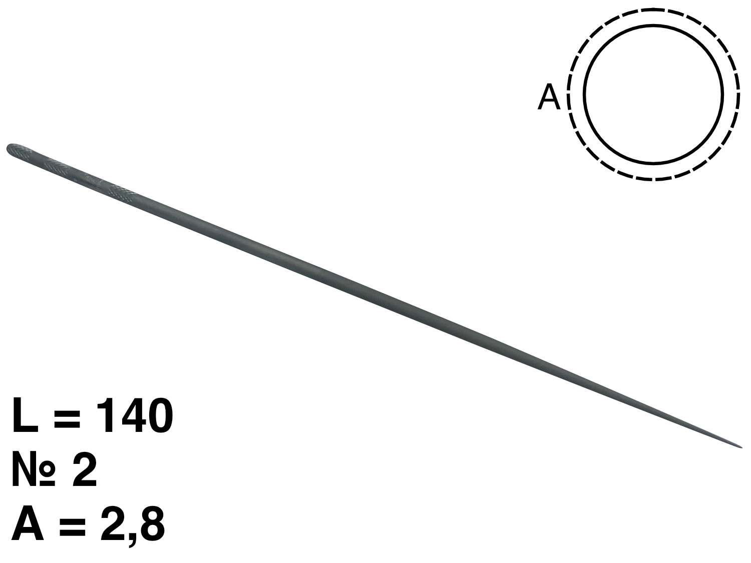 картинка Надфиль круглый L=140 №2 от Клио