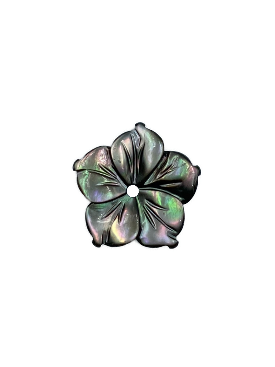 картинка Перламутровый цветок №1 черный d=12,0мм от Клио