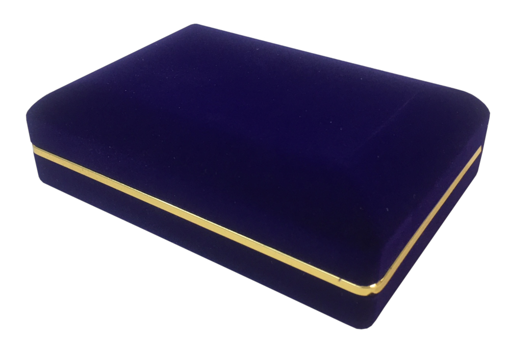 картинка ЖФУ-22 футляр с золотой каймой под набор колец, синий от Клио