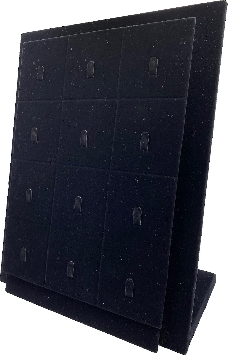картинка Планшет под кольца с ножкой 24*31 черный бархат от Клио