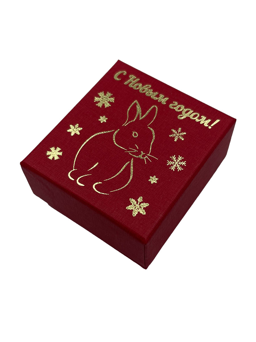 картинка Футляр "Кролик" 50*56*32 под кольцо/серьги, красный от Клио