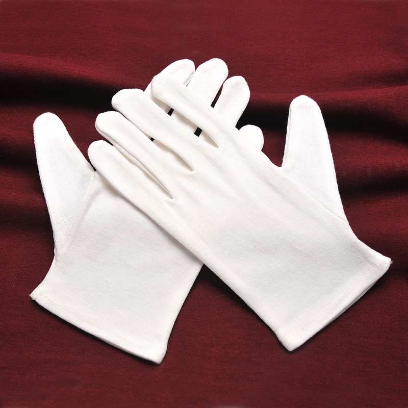 картинка Перчатки хлопчатобумажные белые, размер М от Клио