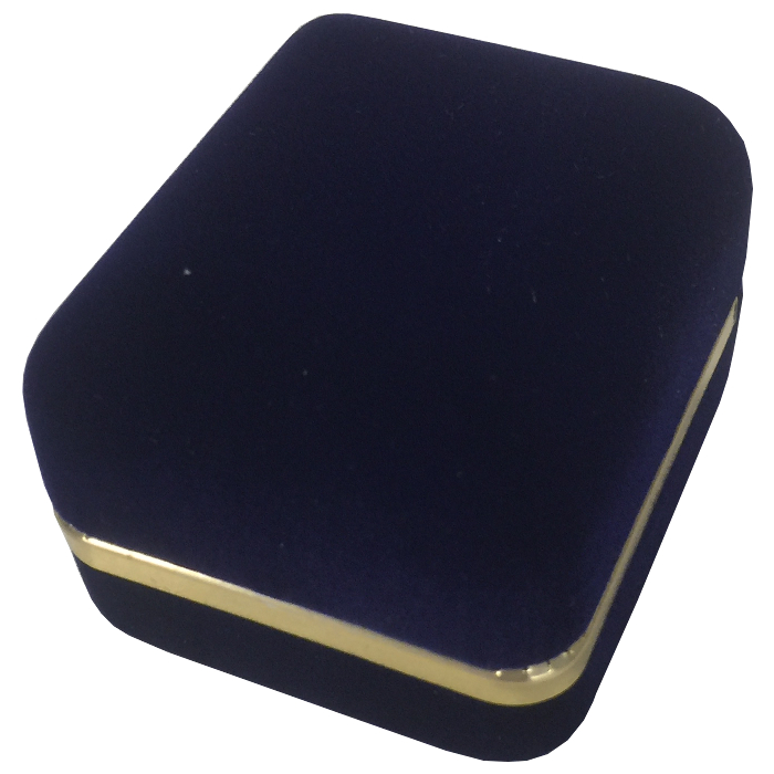 картинка ЖФУ-3В футляр с золотой каймой под Кольца, синий от Клио