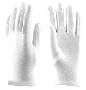 картинка Перчатки 100% хлопчатобумажные, белые, размер 10, XL от Клио