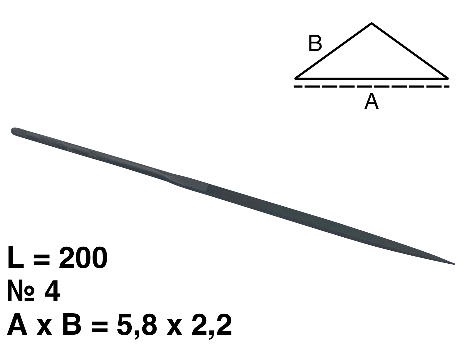 картинка Надфиль барретт L=200 N=4 от Клио