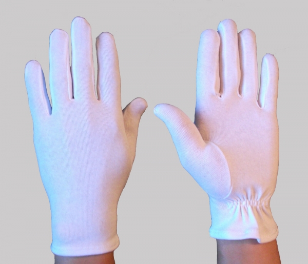 картинка Перчатки ювелирные резинка на запястье, белые,  22 L от Клио