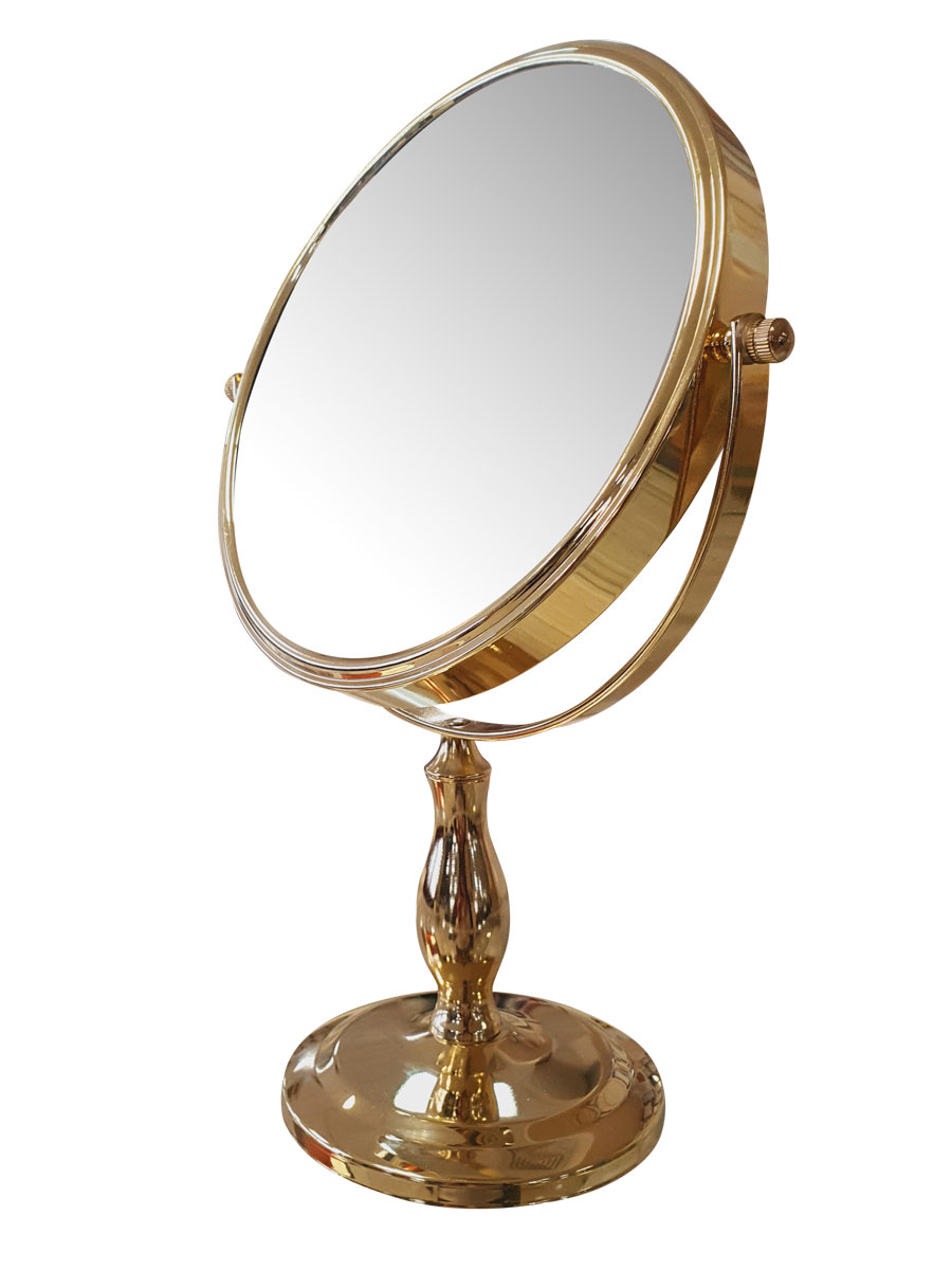 картинка Зеркало d=20 см, увеличение х10, (золото) от Клио