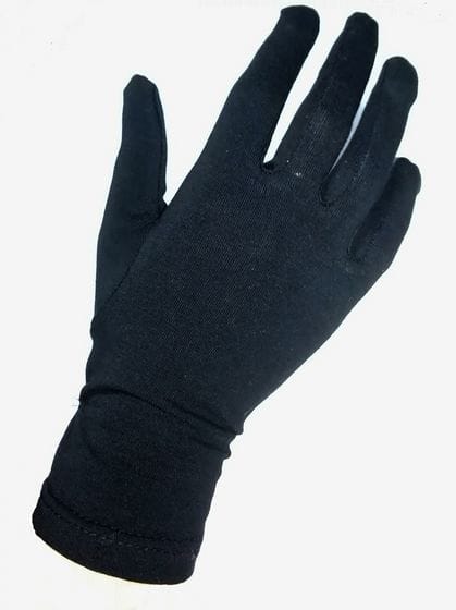 картинка Перчатки хлопок 95%, с резинкой, черные, размер 16, XS от Клио