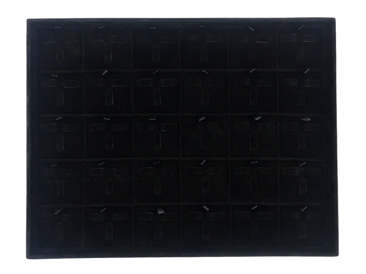 картинка Планшет "квадраты" под комплект 31*24 черный бархат от Клио