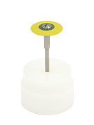 Превью Резинка с алмазной крошкой (линза 19х3 мм, желтый, мелкий)  №1