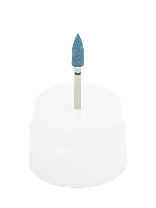 Резинка с алмазной крошкой (конус 4,2х12 мм, синий, грубый)  №1