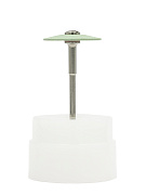 Превью Абразивный камень с алмазной крошкой для полировки циркона, с держ., линза, ф=24х2 мм №2