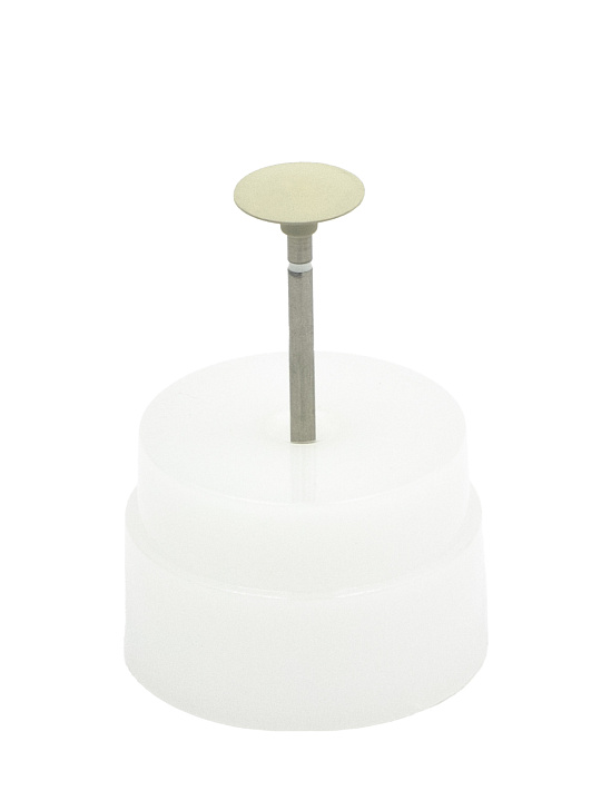 Резинка с алмазной крошкой (линза 12х3 мм, белый, очень мелкий)  №1