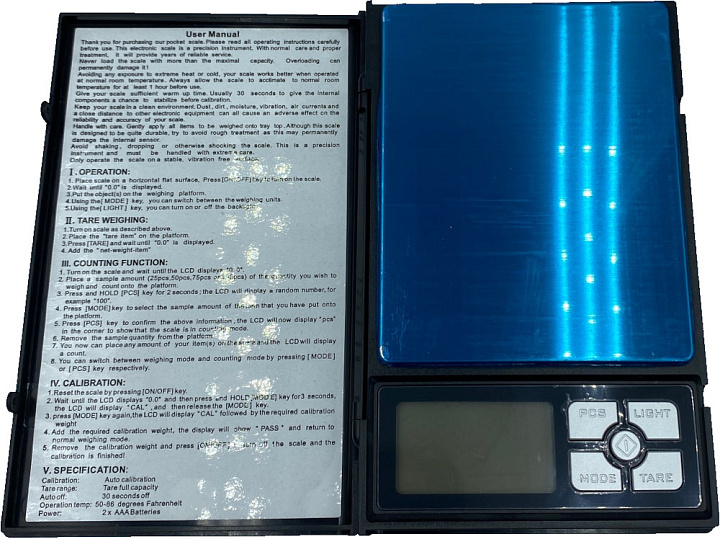 Весы ювелир. карм. 500/0,01г №1