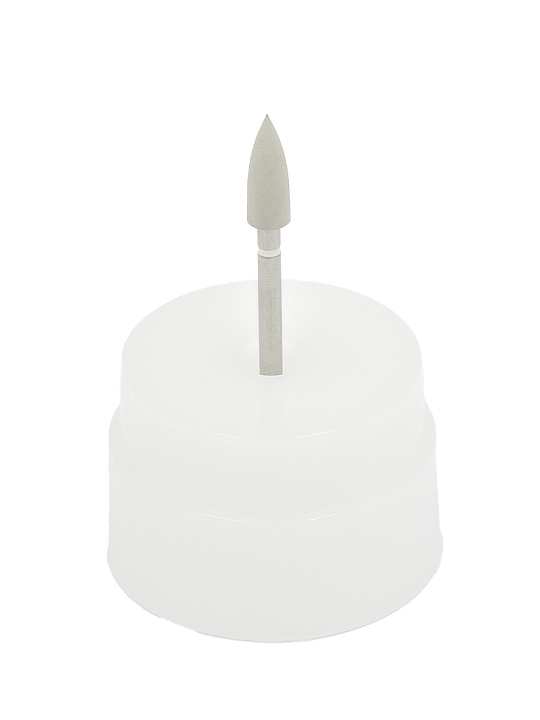 Резинка с алмазной крошкой (конус 4,2х12 мм, белый, очень мелкий)  №1