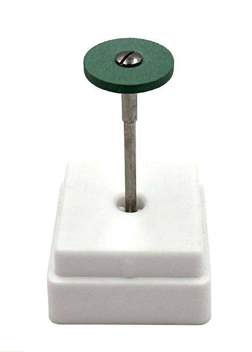 Абразивный камень с алмазной крошкой для полировки циркона, с держ., диск, ф=17х2 мм