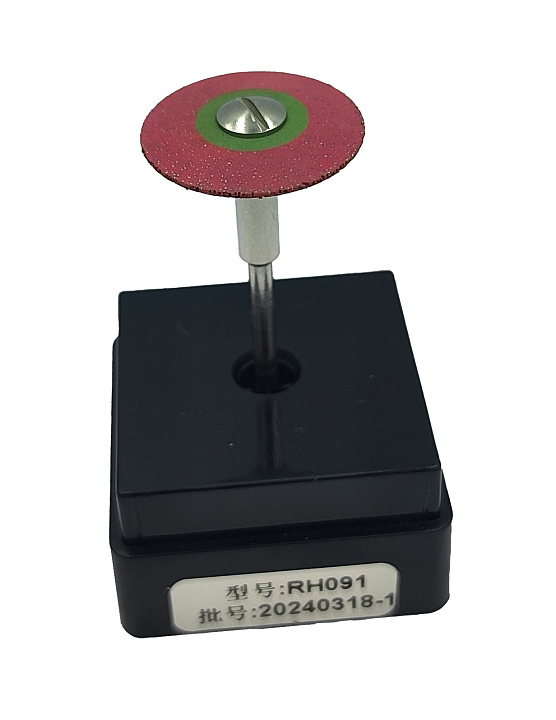 Резинка с алмазной крошкой (линза 19х3 мм, красный, очень грубый) 