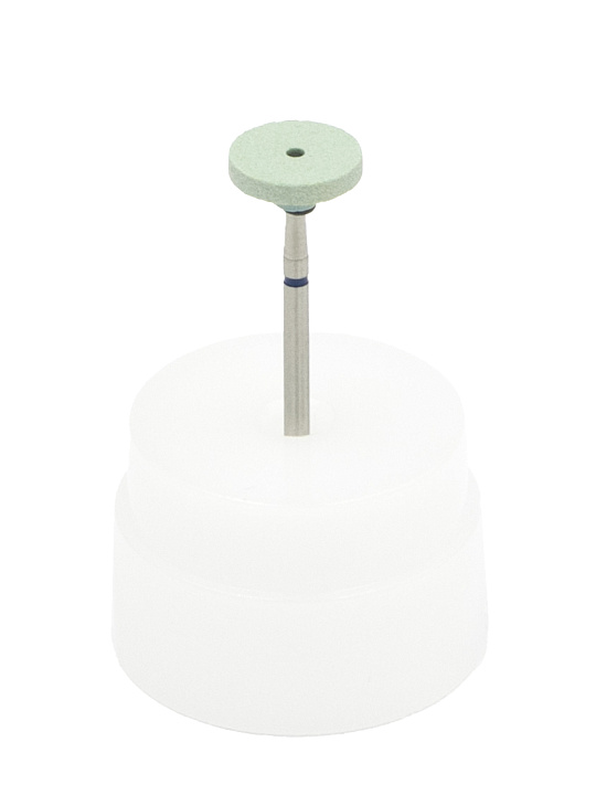 Абразивный камень с алмазной крошкой для полировки циркона, с держ., ф=13х2 мм №1