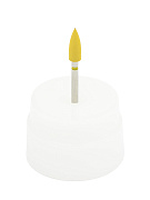 Превью Резинка с алмазной крошкой (конус 4,2х12 мм, желтый, мелкий)  №1