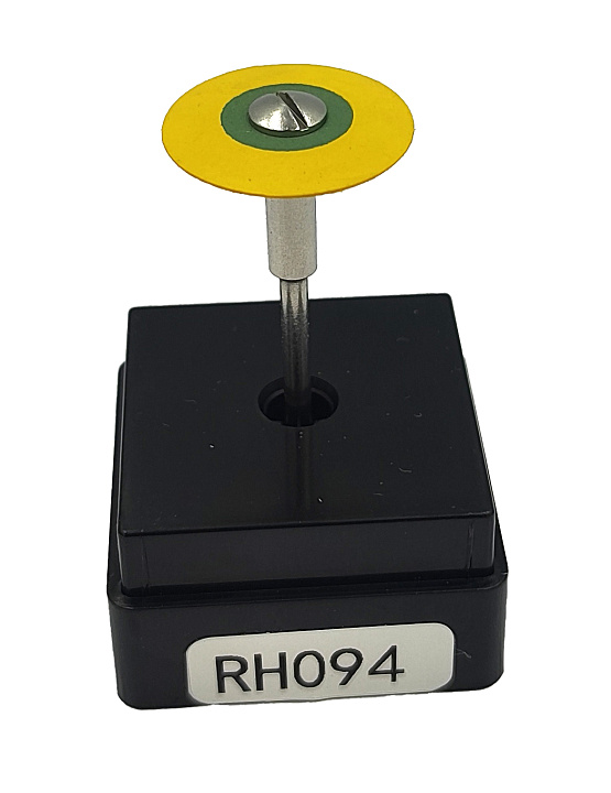 Резинка с алмазной крошкой (линза 19х3 мм, желтый, мелкий) 